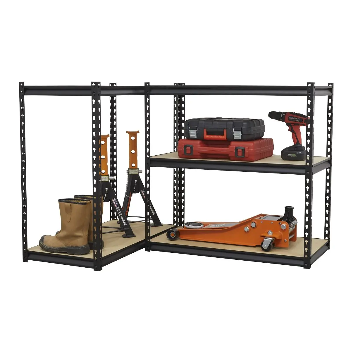Sealey Racking Unit with 5 Shelves 340kg Capacity Per Level - Image 3