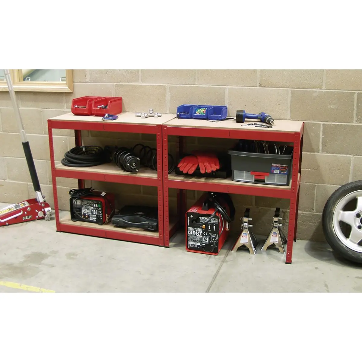 Sealey Racking Unit with 5 Shelves 350kg Capacity Per Level - Image 4