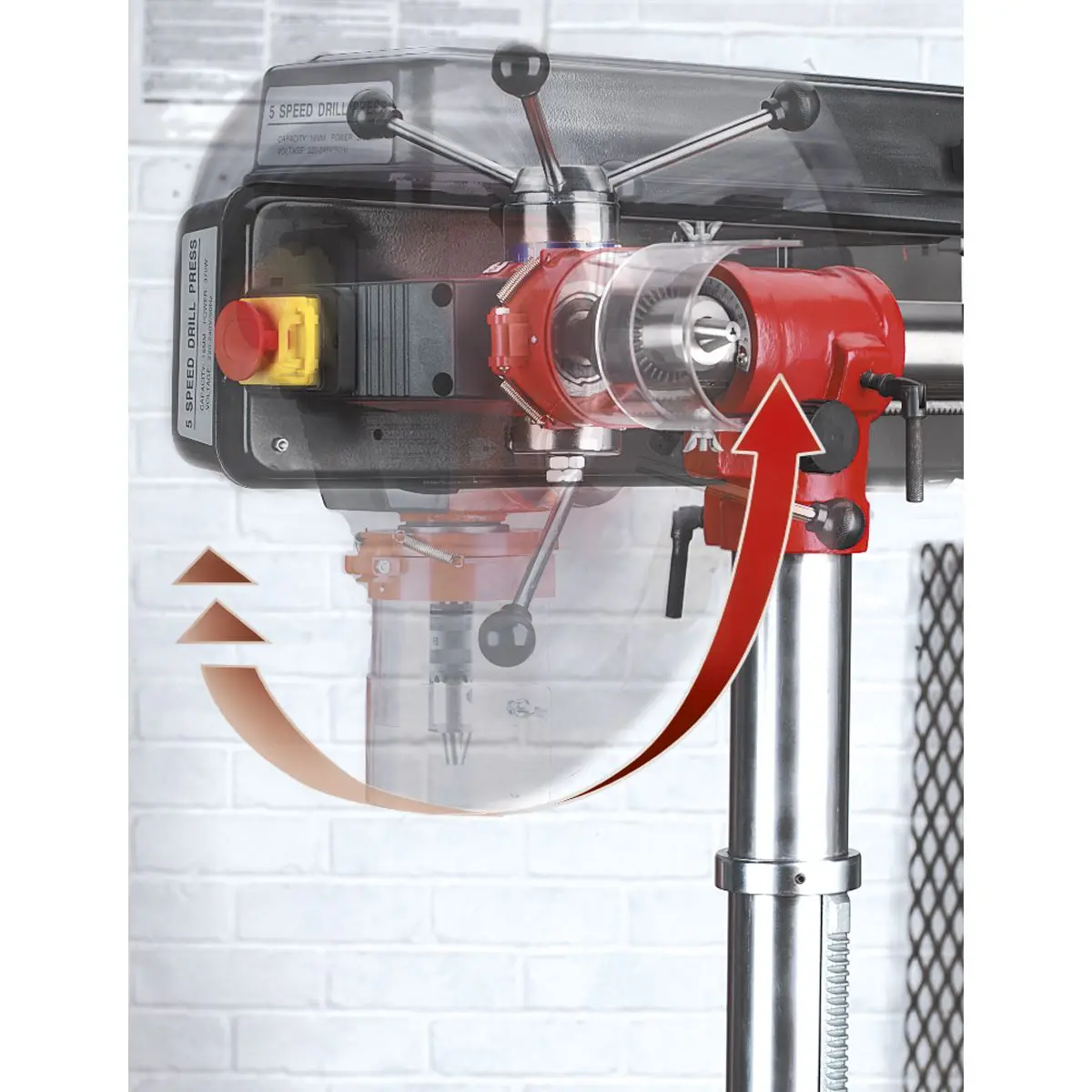 Sealey Radial Pillar Drill Floor 5-Speed 550W/230V - Image 7