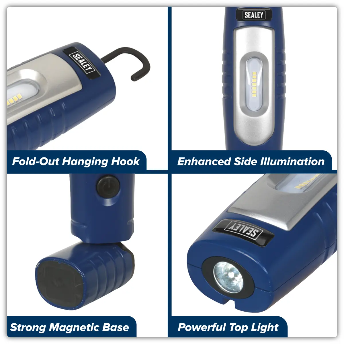Sealey Rechargeable 360° Inspection Light 4W & 3W SMD LED - Blue - Image 17