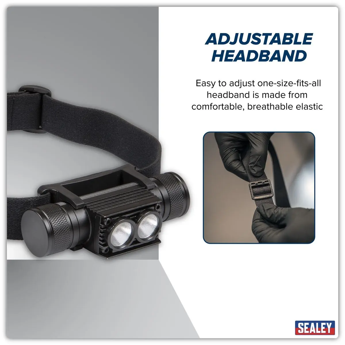 Sealey Rechargeable Head Torch 10W SMD LED - Image 5