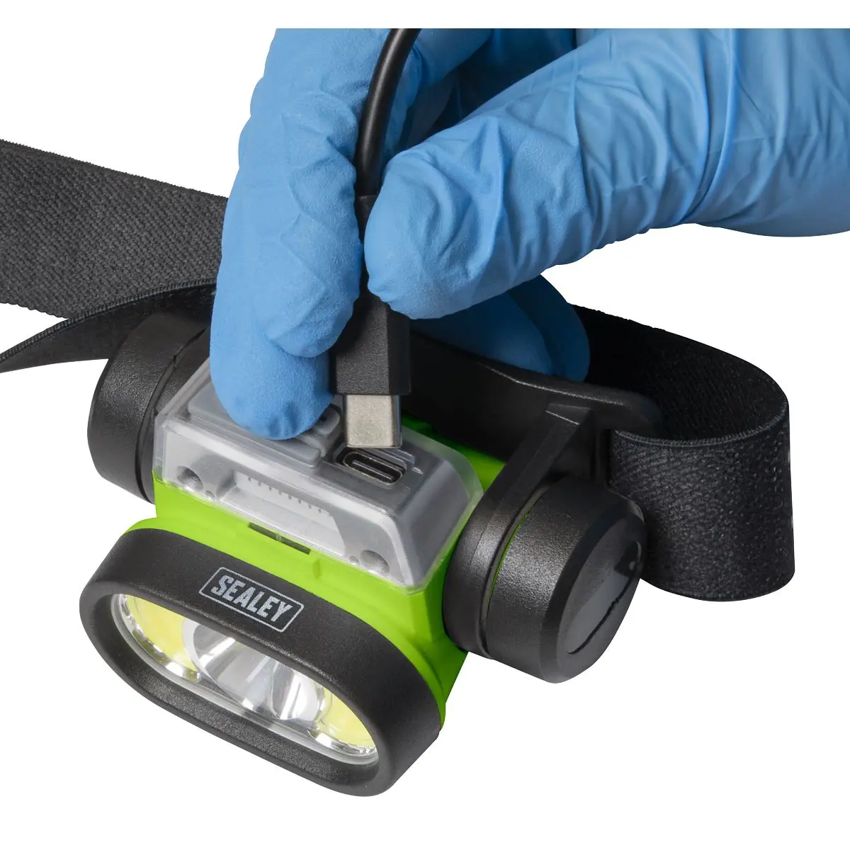 Sealey Rechargeable Head Torch with Auto-Sensor 5W & 3W COB LED - Image 6
