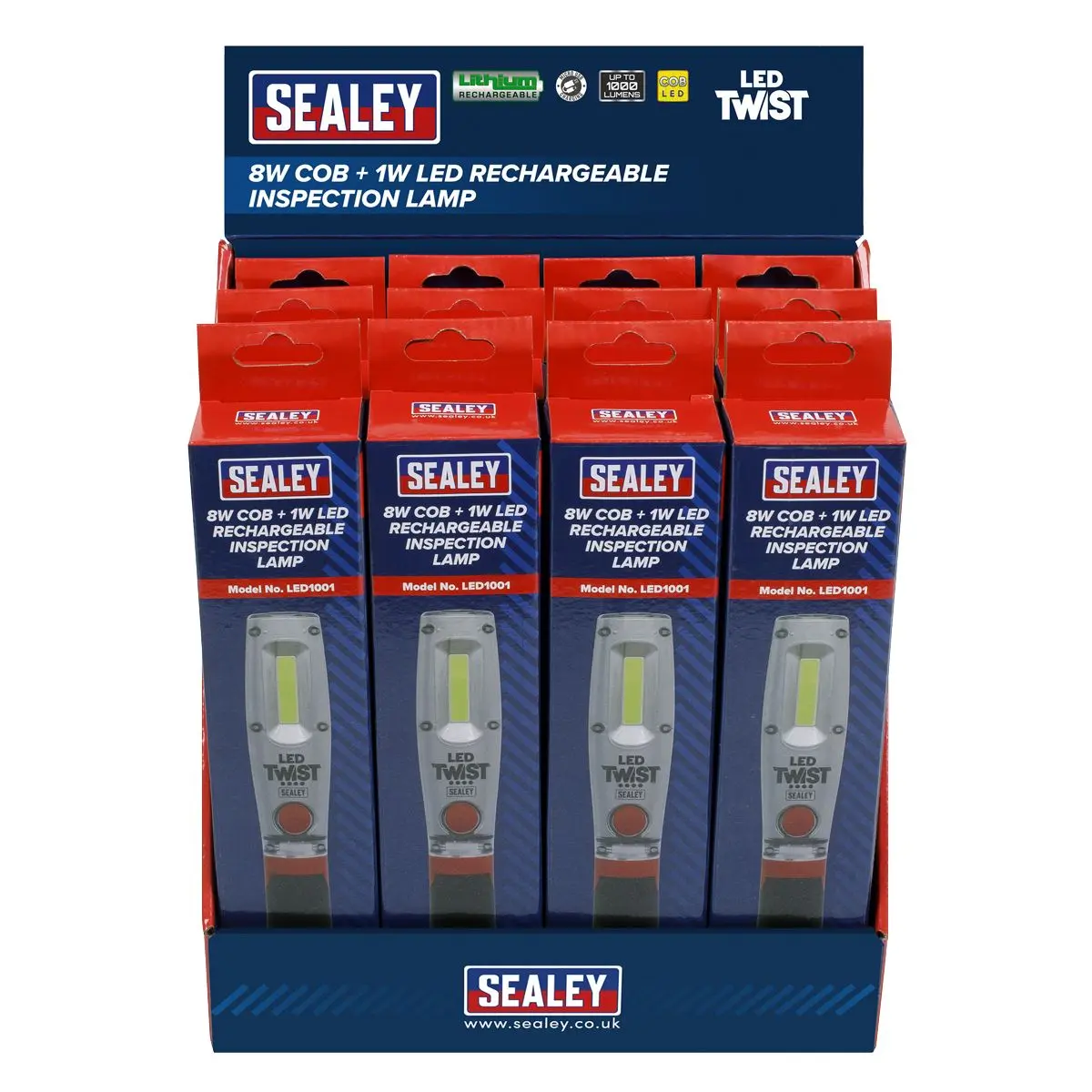 Sealey Rechargeable Inspection Light 8W LED - Display Box of 12 - Image 3
