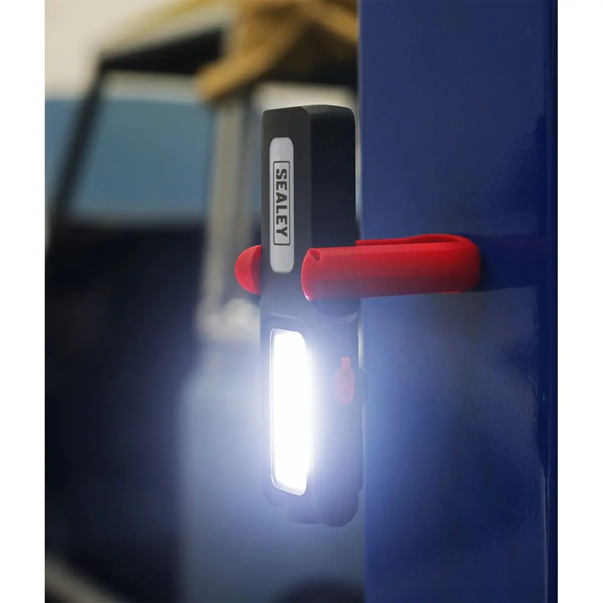 Sealey Rechargeable Inspection Light 5W COB & 3W SMD LED with Power Bank - Red - Image 10