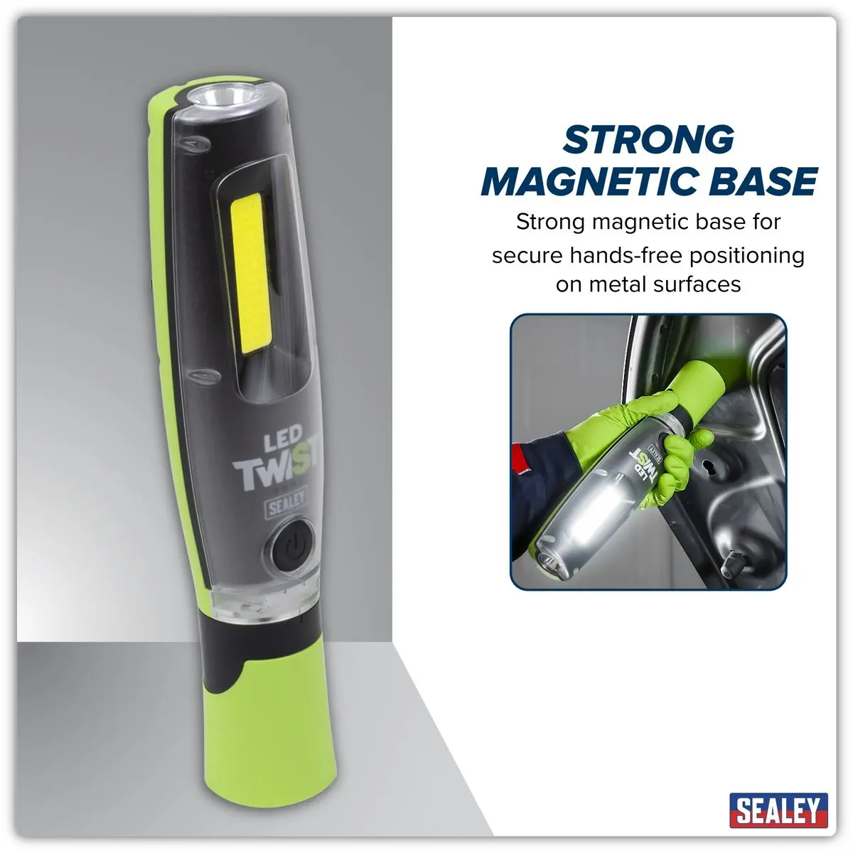 Sealey Rechargeable LED Twist® Inspection Light 20W COB + 3W SMD, 3000lm, Magnetic Base & Power Bank - Image 9