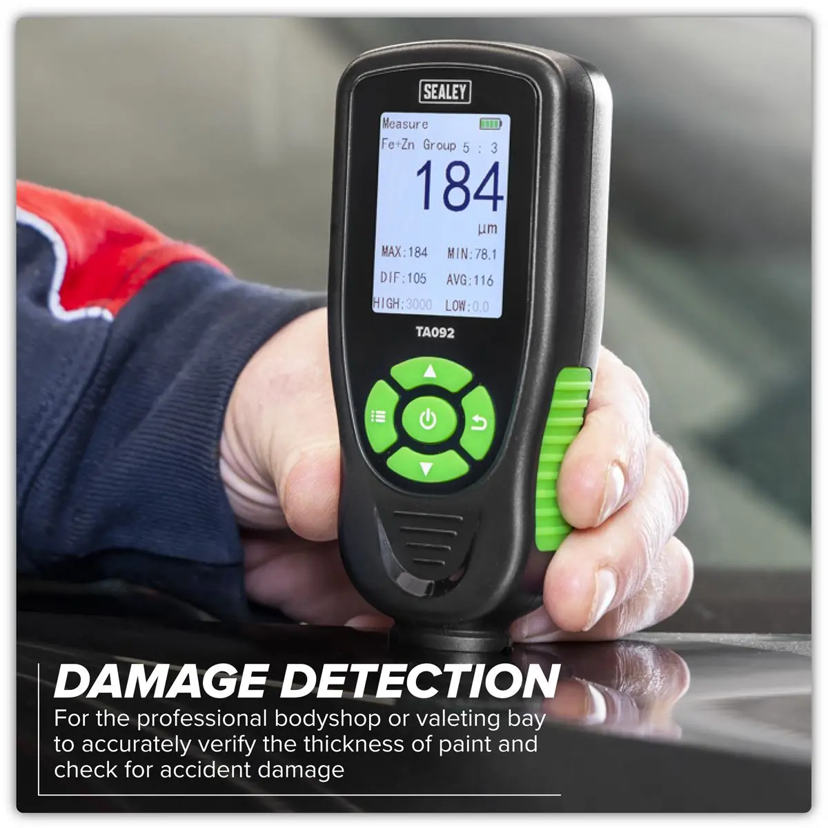 Sealey Rechargeable Paint Thickness Gauge - Image 6