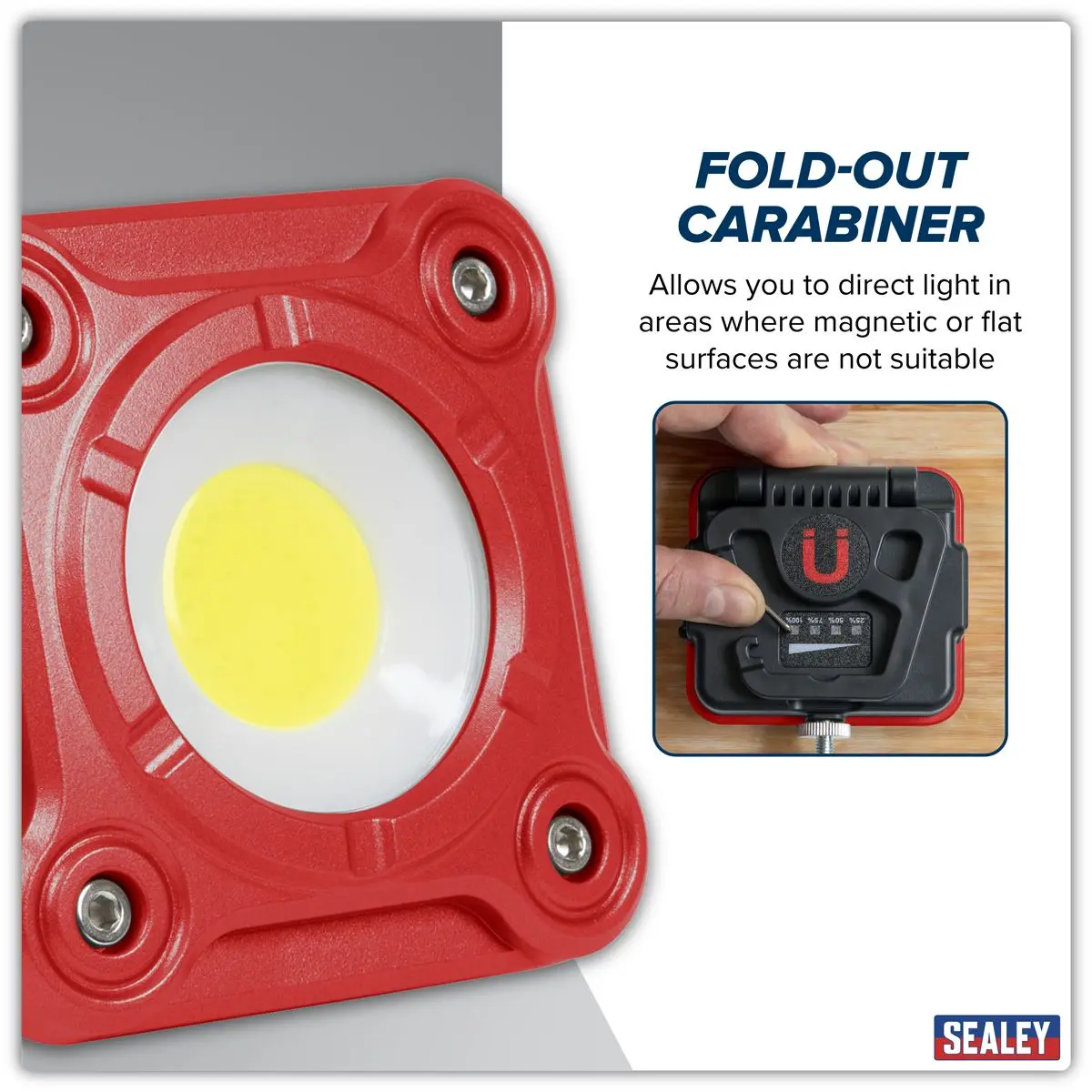 Sealey Rechargeable Pocket Floodlight 10W COB LED - Image 7