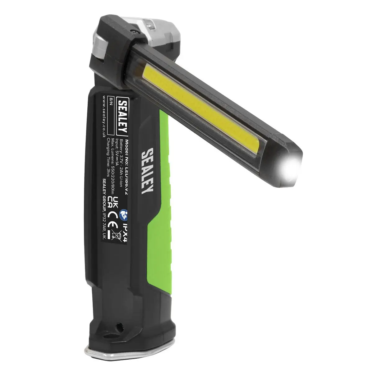 Sealey Rechargeable Slim Folding Inspection Light 6W COB LED & 1W SMD LED Lithium-ion - Image 4