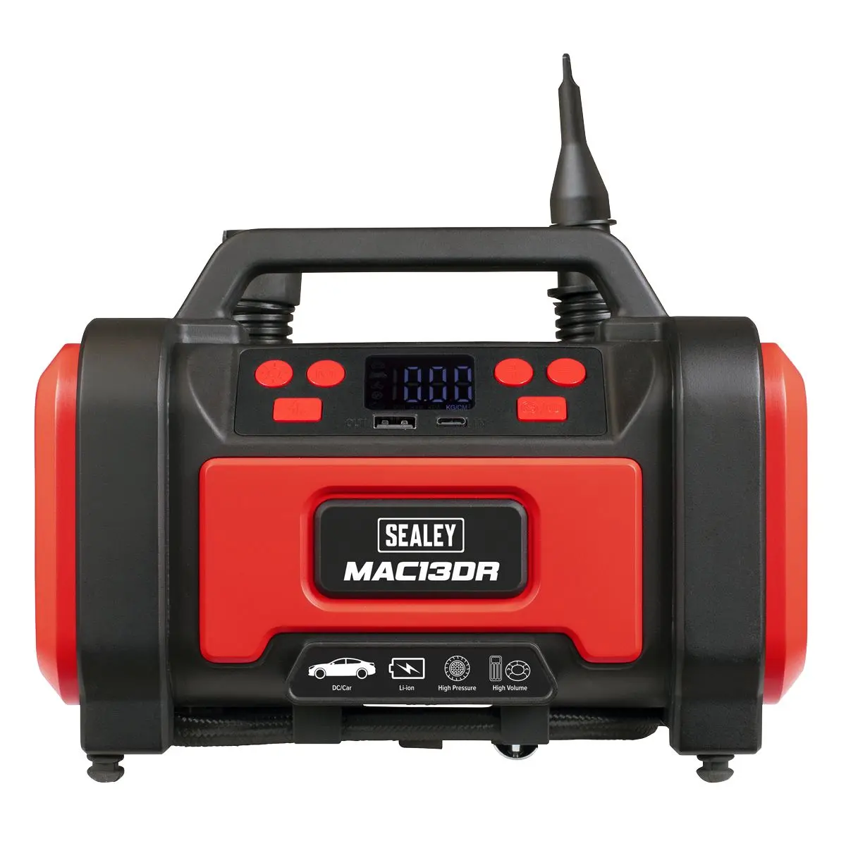 Sealey Rechargeable Tyre Inflator & High Volume Air Pump 12V - Image 3