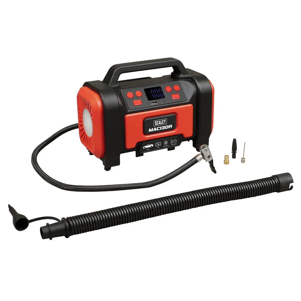 Sealey Rechargeable Tyre Inflator & High Volume Air Pump 12V - Image 7