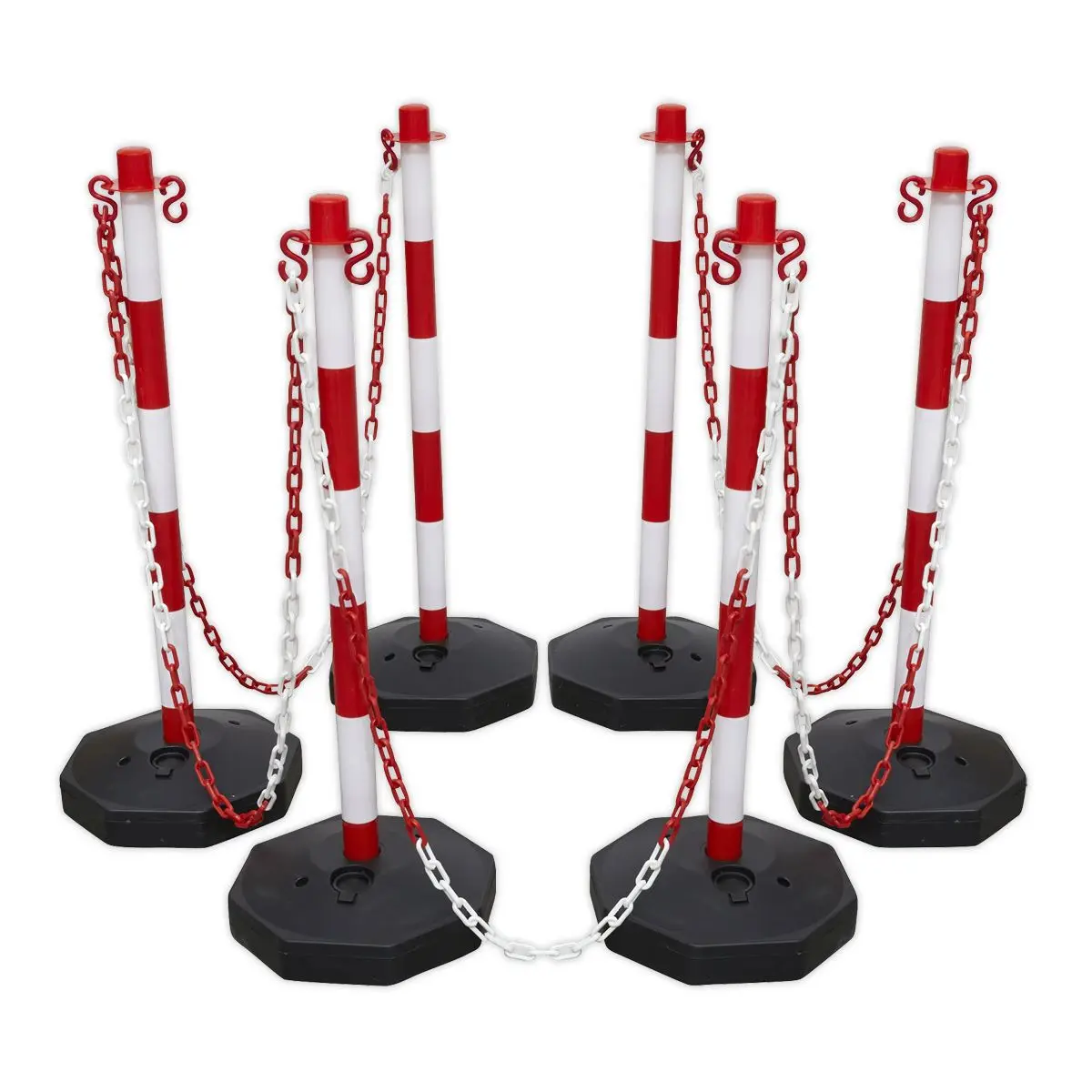 Sealey Red/White Post & Chain Kit 25m - Image 6