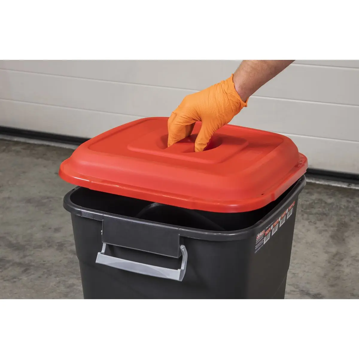 Sealey Refuse/Storage Bin 95L - Red - Image 6