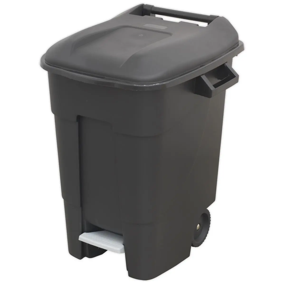 Sealey Refuse/Wheelie Bin with Foot Pedal 100L - Black - Image 4