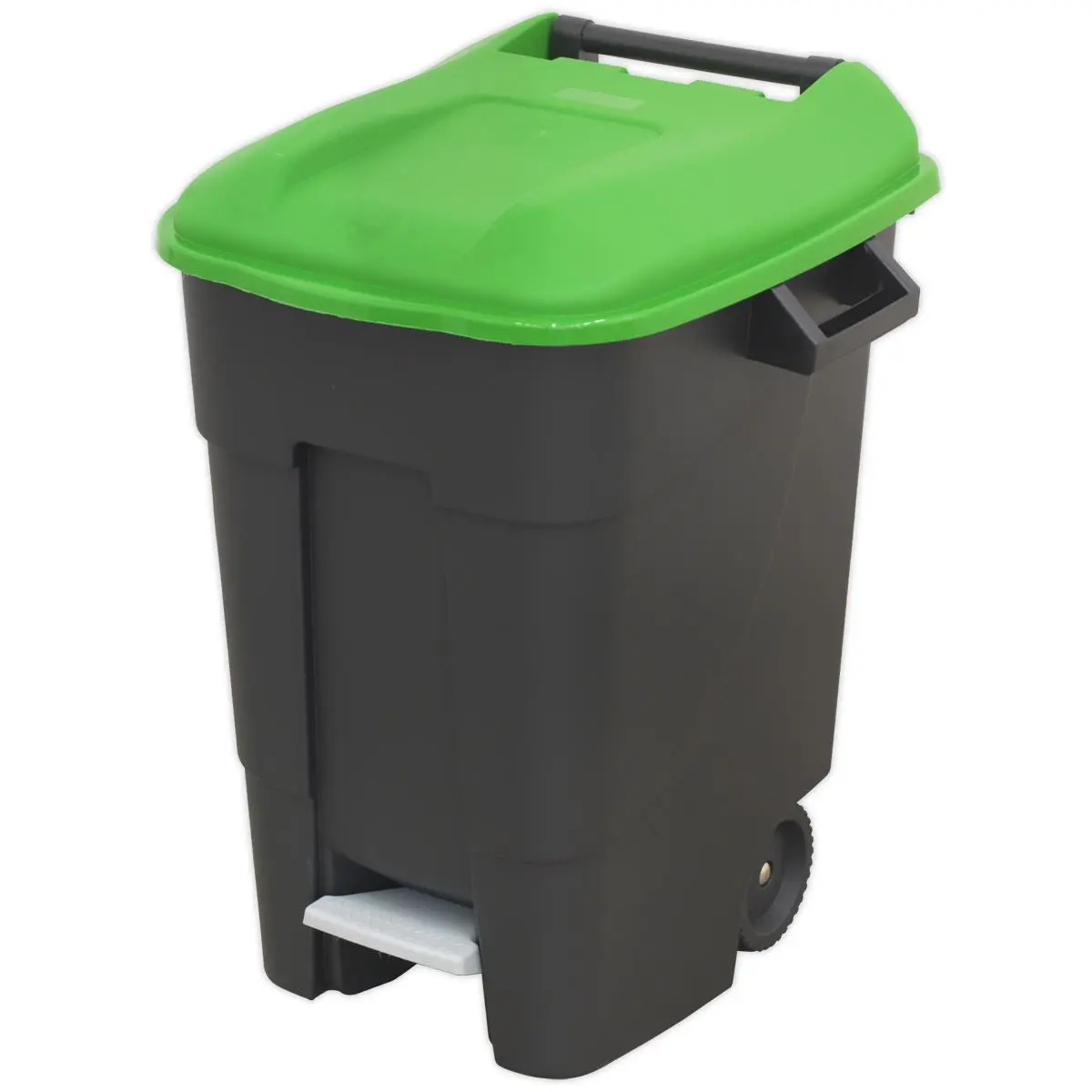 Sealey Refuse/Wheelie Bin with Foot Pedal 100L - Green - Image 3