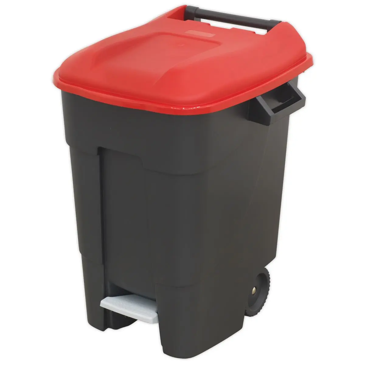 Sealey Refuse/Wheelie Bin with Foot Pedal 100L - Red - Image 3