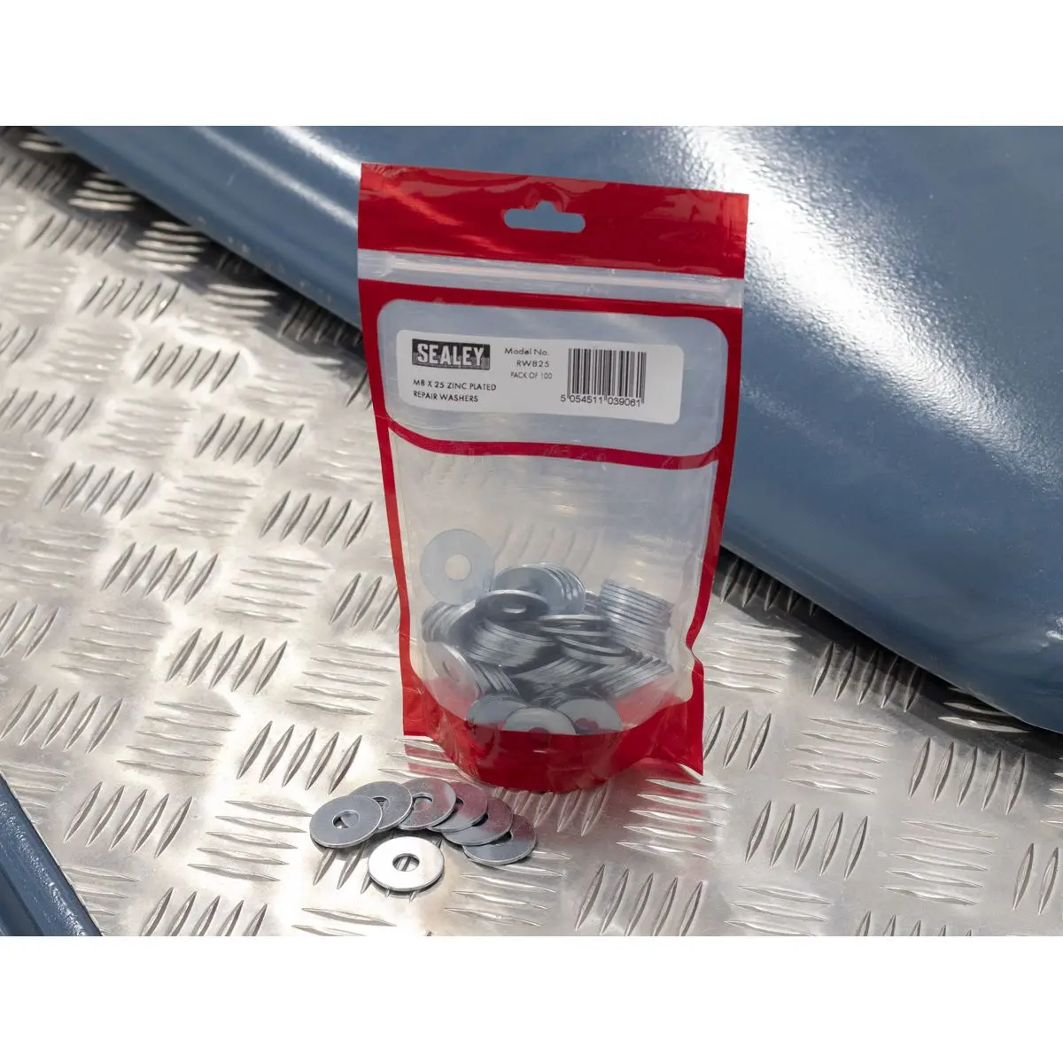 Sealey Repair Washer M8 x 25mm Zinc Plated Pack of 100 - Image 5