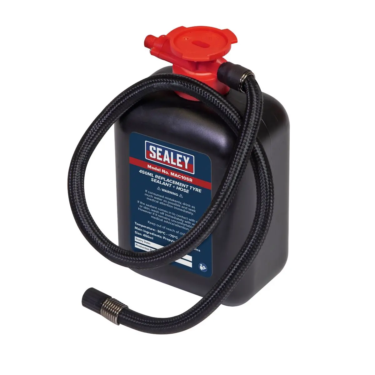 Sealey Replacement Tyre Sealant 450ml & Hose - Image 3