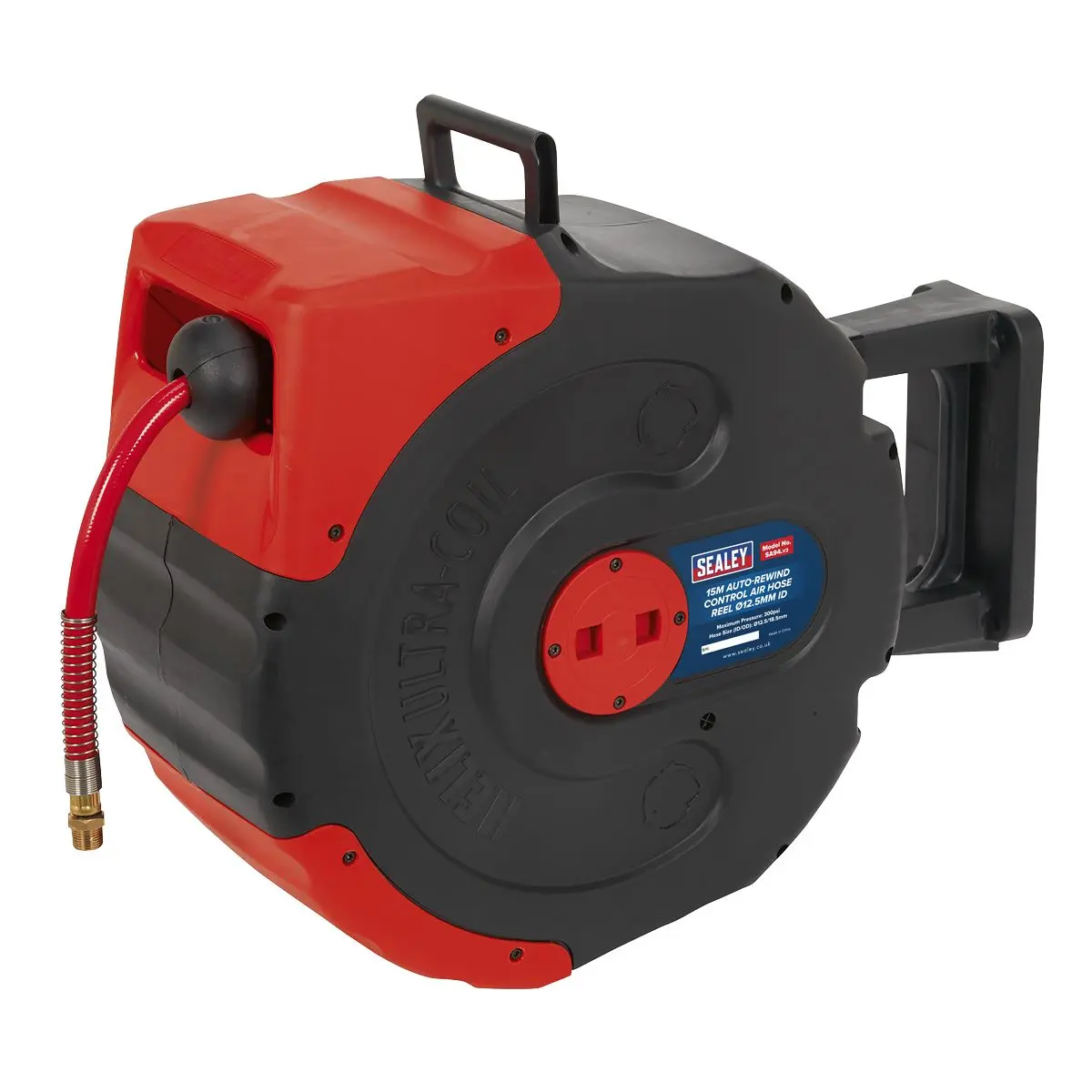 Sealey Auto-Rewind Control Air Hose Reel 15m Ø12.5mm ID - Image 2