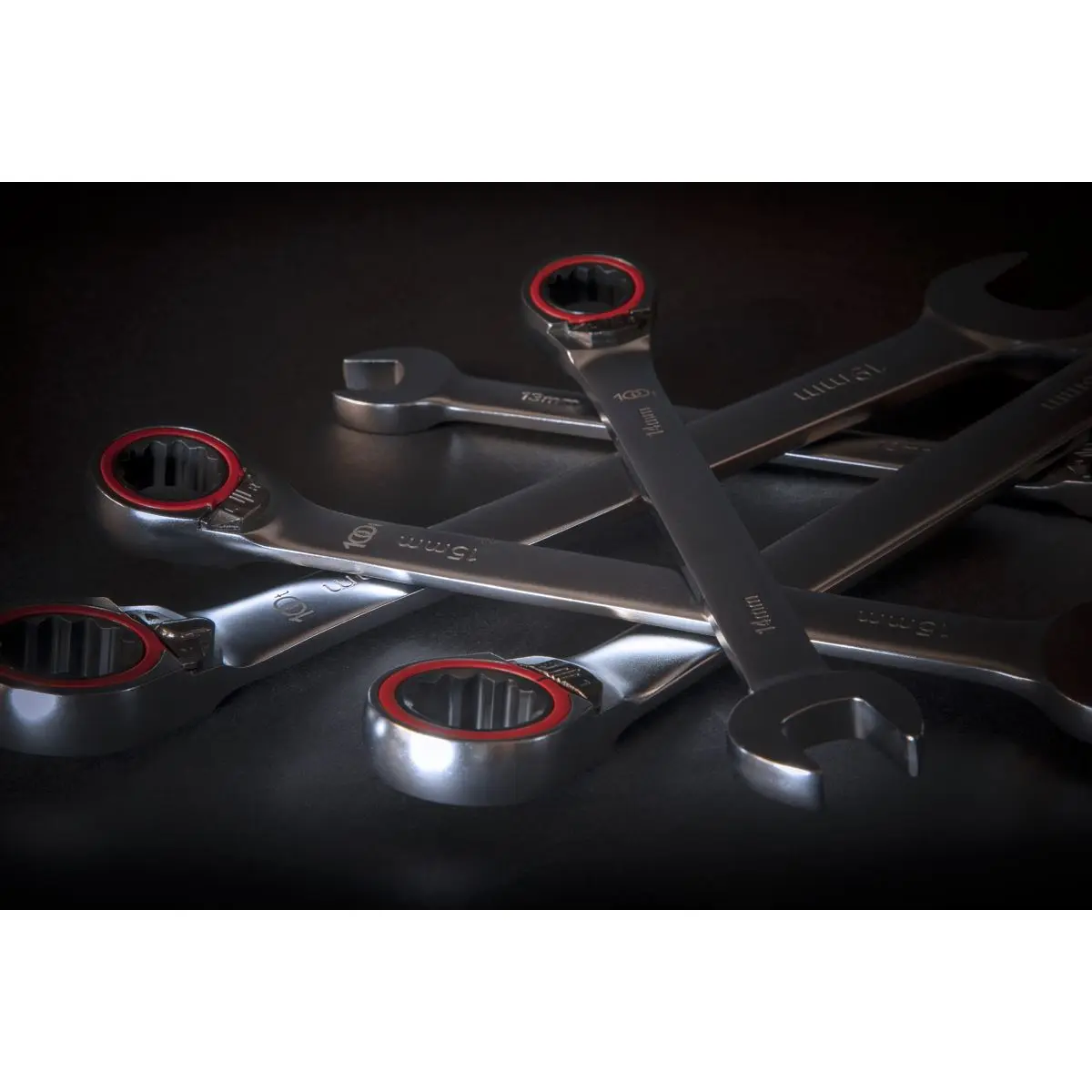 Sealey Reversible Ratchet Combination Spanner Set 7 Piece 8-19mm 100 Tooth Premier - Image 5