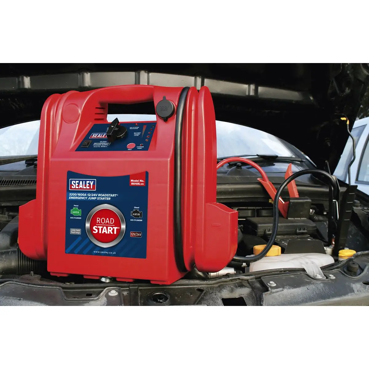 Sealey RoadStart® Emergency Jump Starter 12/24V 3200/1600 Peak Amps - Image 5