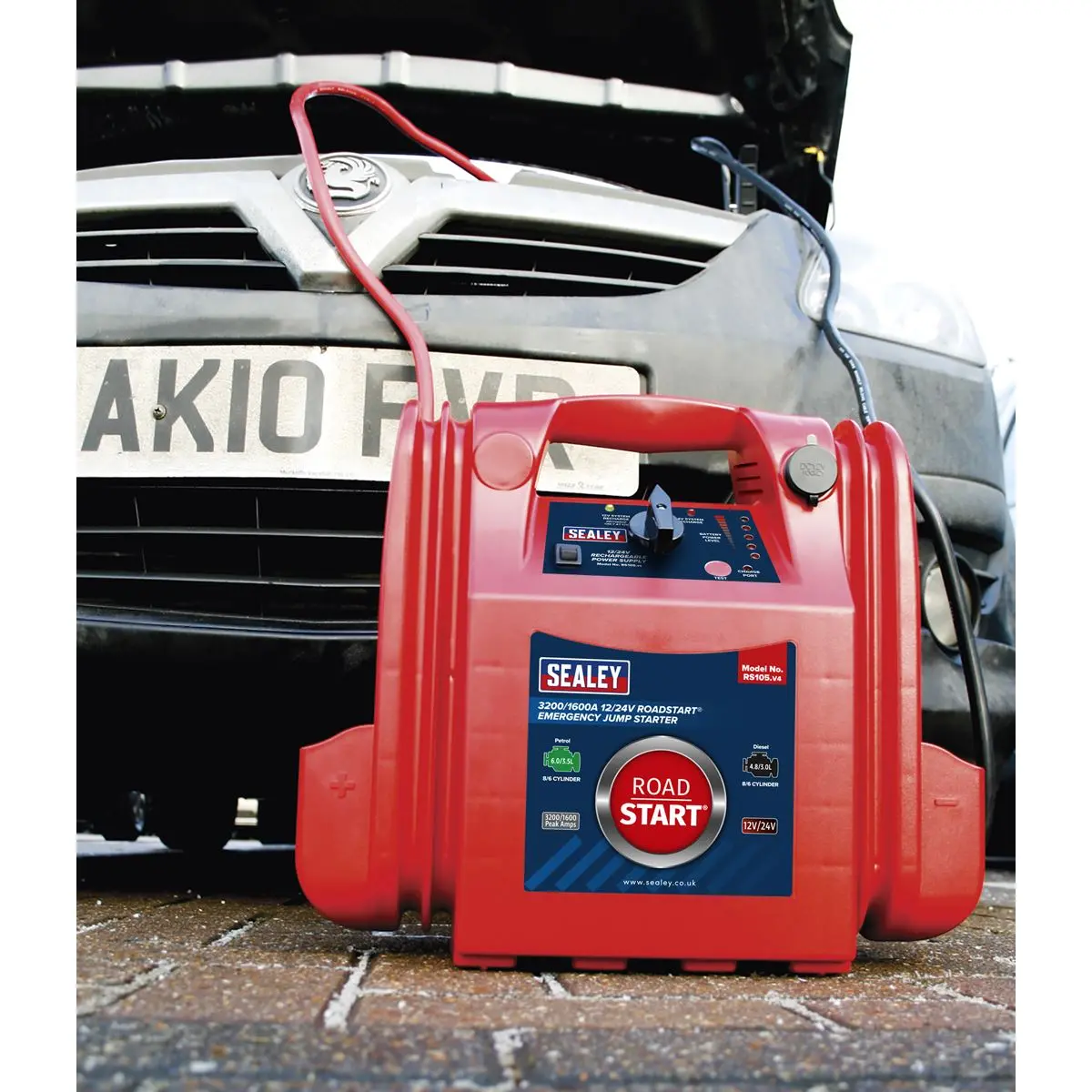 Sealey RoadStart® Emergency Jump Starter 12/24V 3200/1600 Peak Amps - Image 7