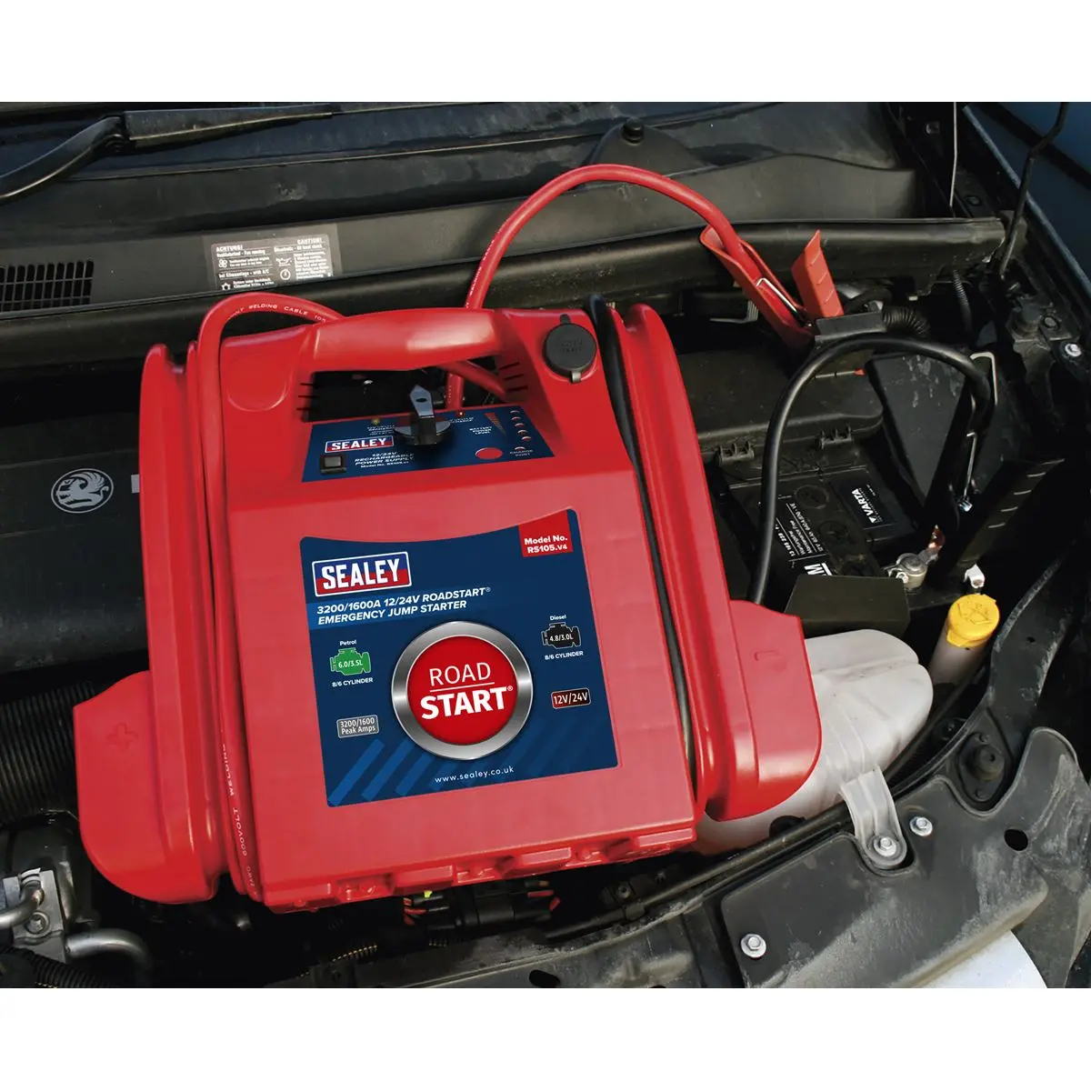 Sealey RoadStart® Emergency Jump Starter 12/24V 3200/1600 Peak Amps - Image 8