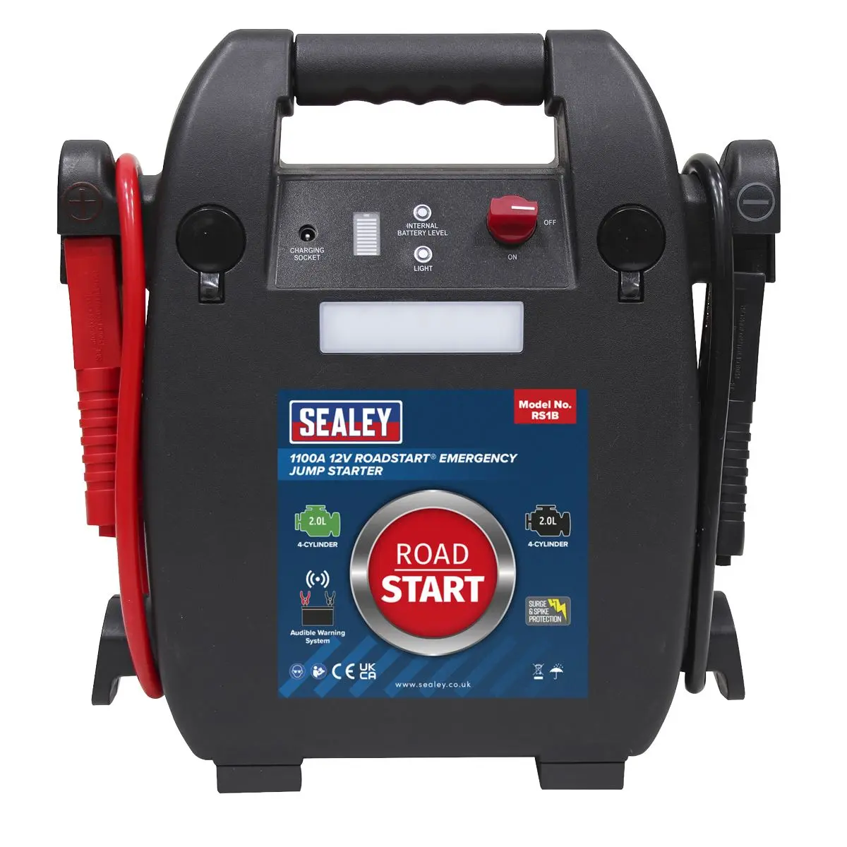 Sealey RoadStartĀ® Emergency Jump Starter 12V 2L 4-Cylinder - Image 3