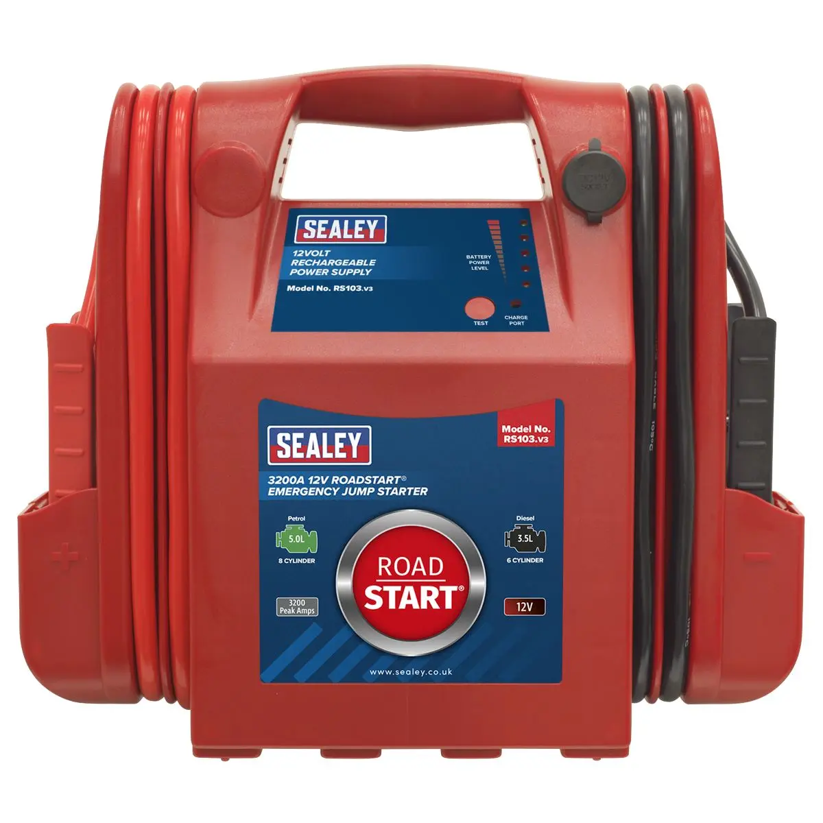 Sealey RoadStartĀ® Emergency Jump Starter 12V 3200 Peak Amps - Image 4