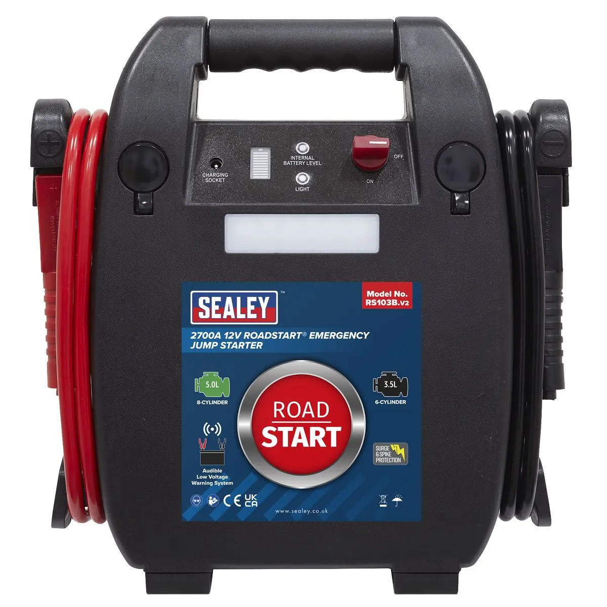 Sealey RoadStartĀ® 12V Emergency 8-Cylinder Jump Starter 5L - Image 4