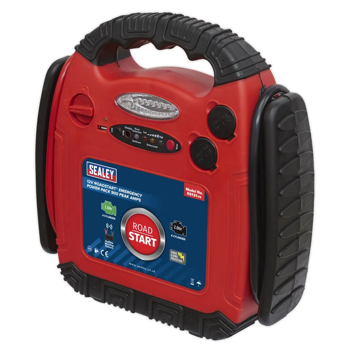 Sealey RoadStartĀ® Emergency Power Pack 12V 900 Peak Amps - Image 7