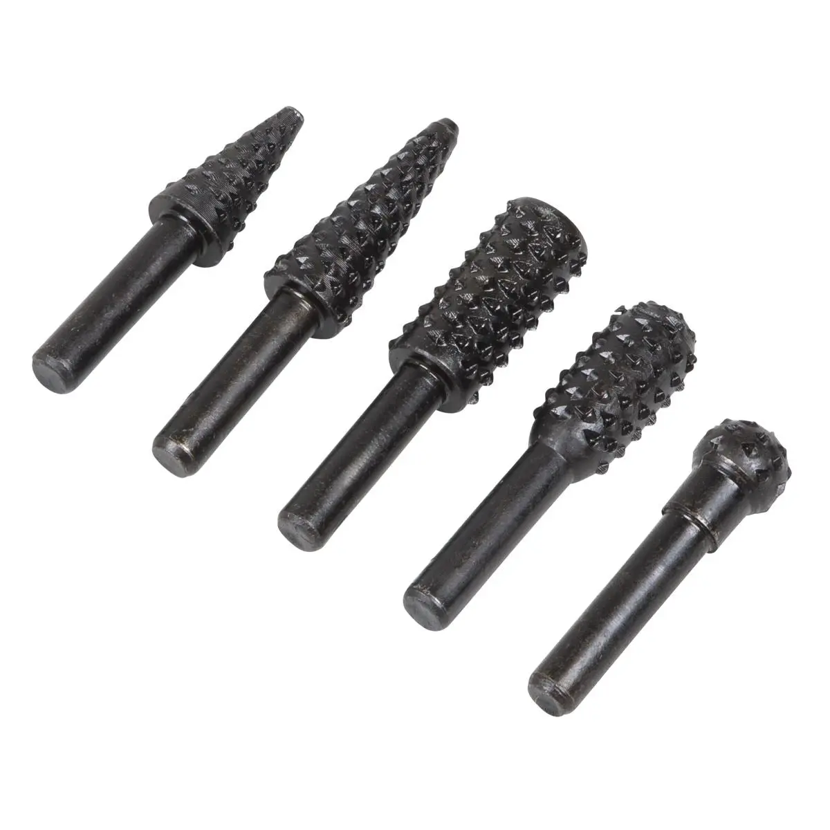 Sealey Rotary Burr Rasp Drill Bit Set 5pc - Image 2