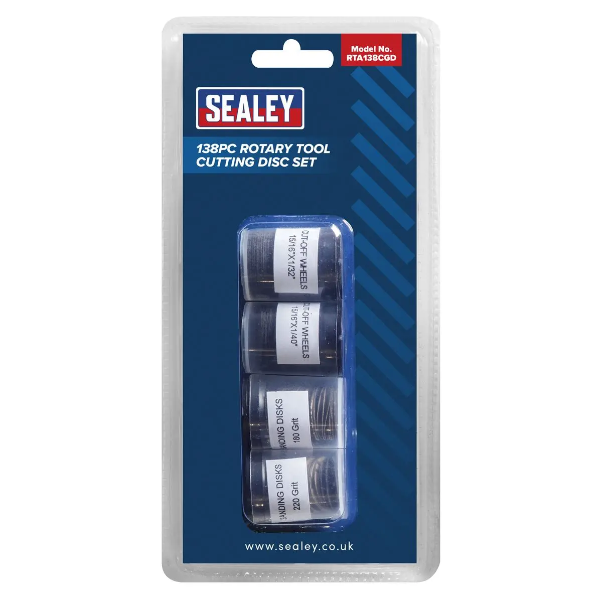 Sealey Rotary Tool Cutting Disc Set 138 Piece - Image 2