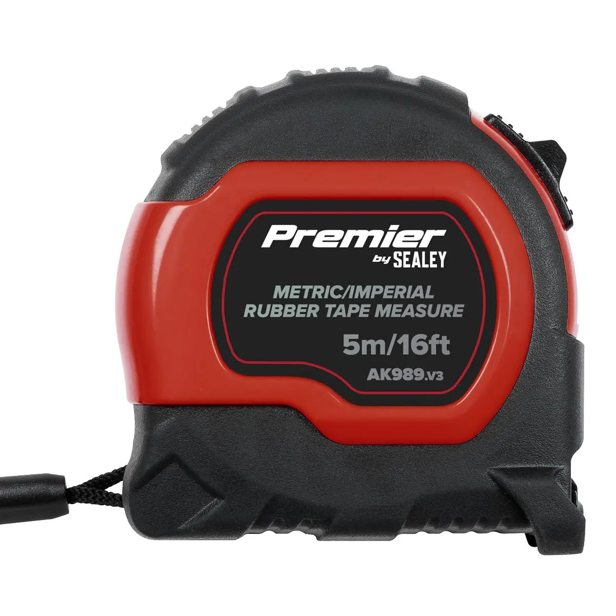 Sealey Premier Metric/Imperial Rubber Tape Measure 5m(16ft) x 19mm - Display Box of 12