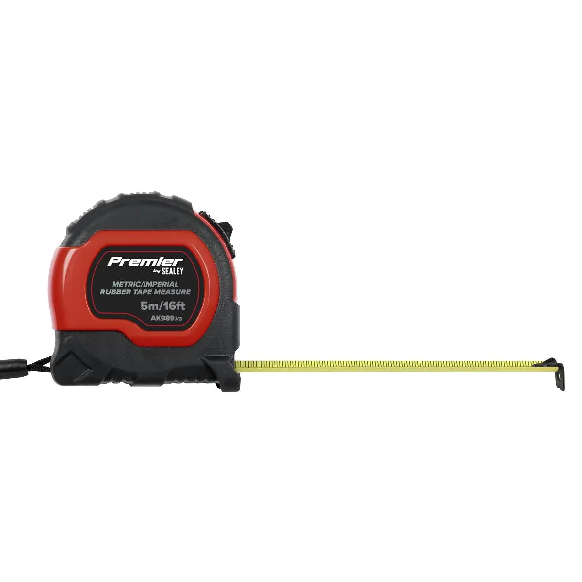 Sealey Premier Metric/Imperial Rubber Tape Measure 5m(16ft) x 19mm - Display Box of 12 - Image 2