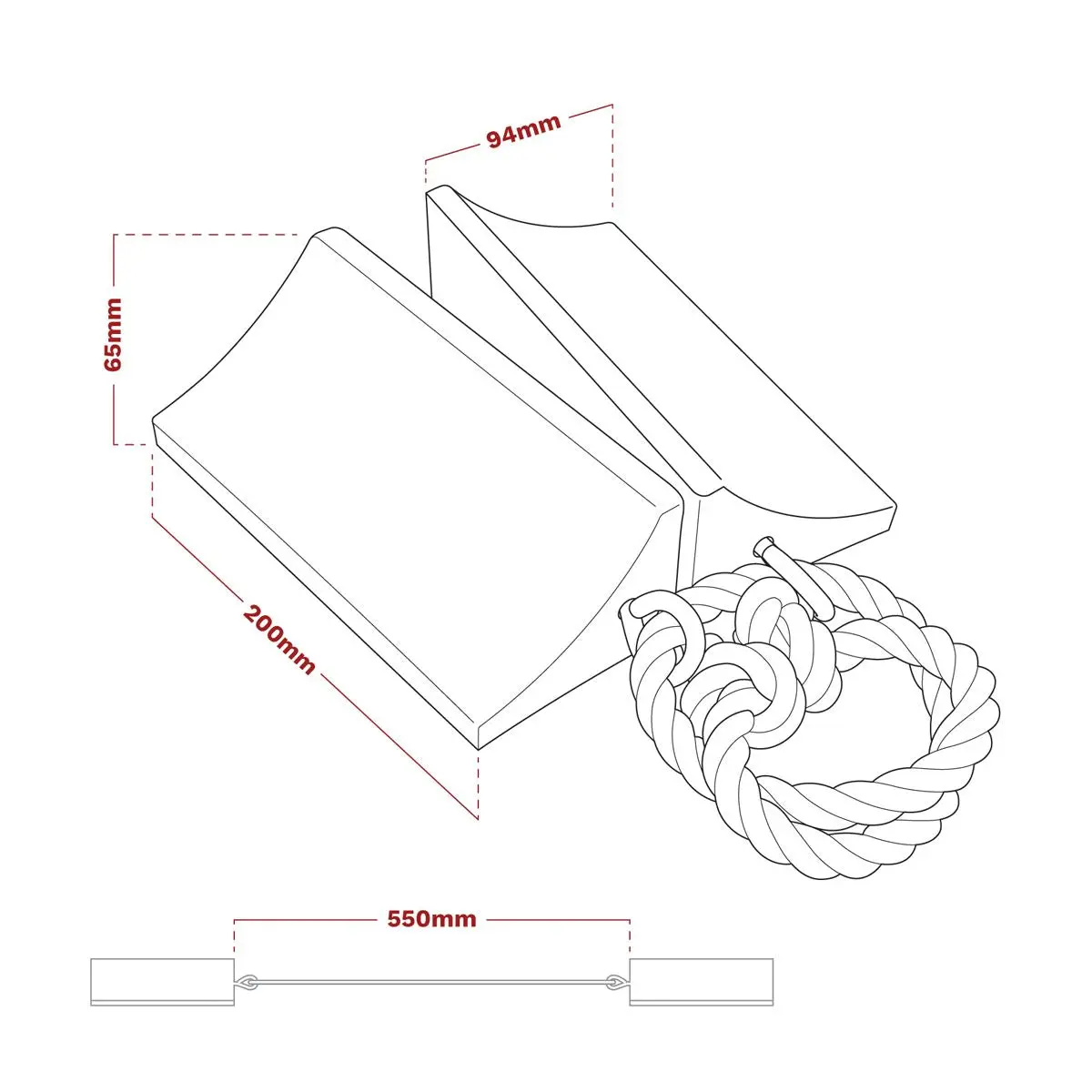 Sealey Rubber Wheel Chocks Heavy-Duty - Pair - Image 2