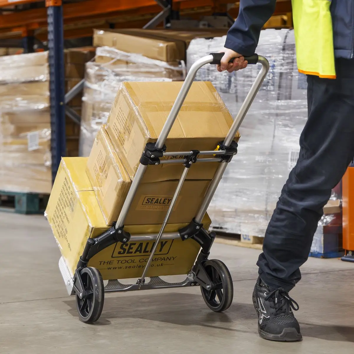 Sealey Aluminium Folding Sack Truck 70kg Capacity - Image 8