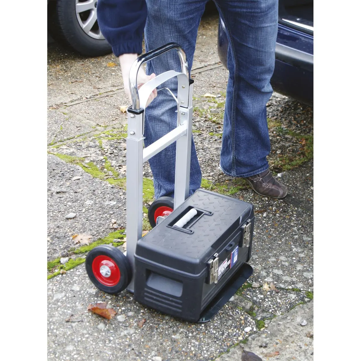 Sealey Folding Sack Truck Aluminium 90kg Capacity - Image 4