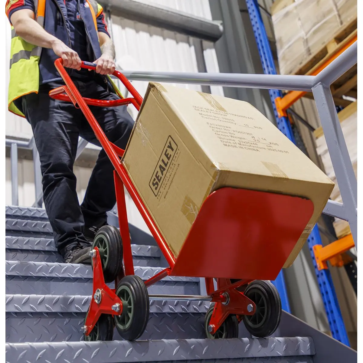 Sealey Stair Climbing Sack Truck with Solid Tyres 150kg Capacity - Image 11