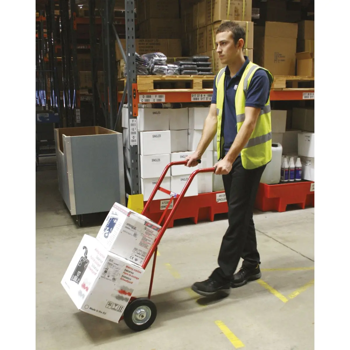 Sealey Sack Truck with Solid Tyres 150kg Capacity - Image 5