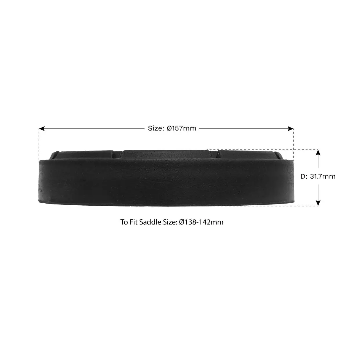 Sealey Safety Rubber Trolley Jack Pad Type A To Fit 138-142mm Saddle - Image 3