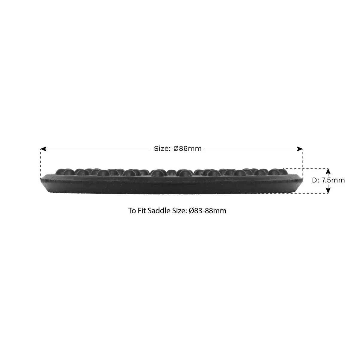 Sealey Safety Rubber Trolley Jack Pad Type B To Fit 83-88mm Saddle - Image 2