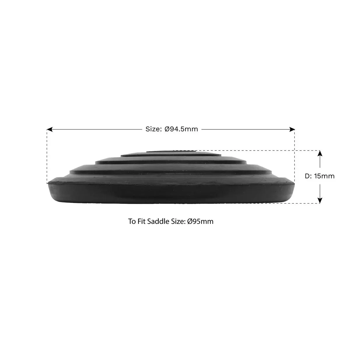 Sealey Safety Rubber Trolley Jack Pad Type C To Fit 95mm Saddle - Image 3