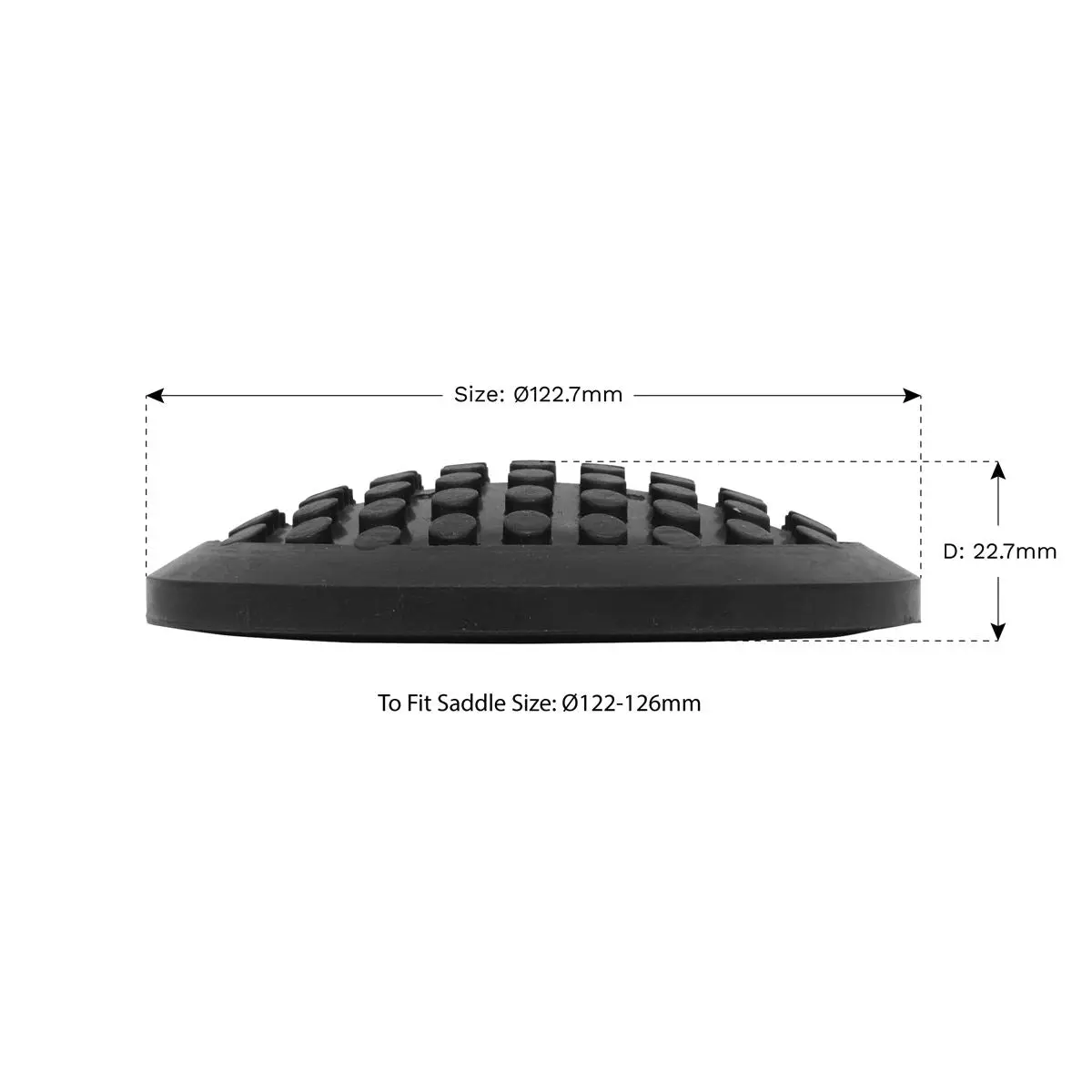 Sealey Safety Rubber Trolley Jack Pad Type C To Fit 122-126mm Saddle - Image 2