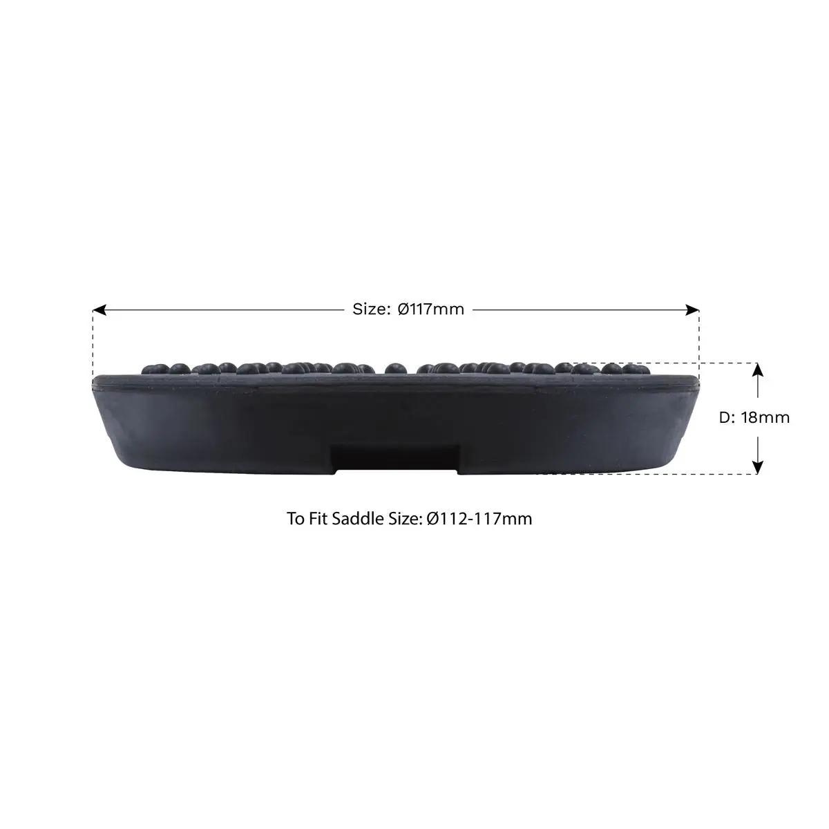 Sealey Safety Rubber Trolley Jack Pad Type B To Fit 112-117mm Saddle - Image 2