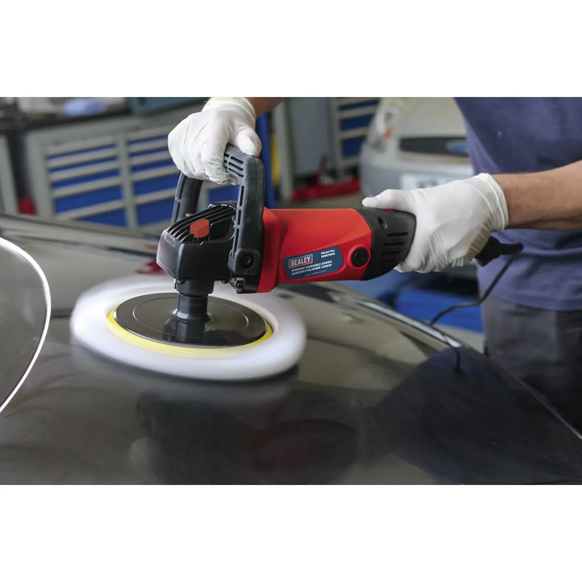 Sealey Sander/Polisher Ø180mm Variable Speed 1200W/230V - Image 2