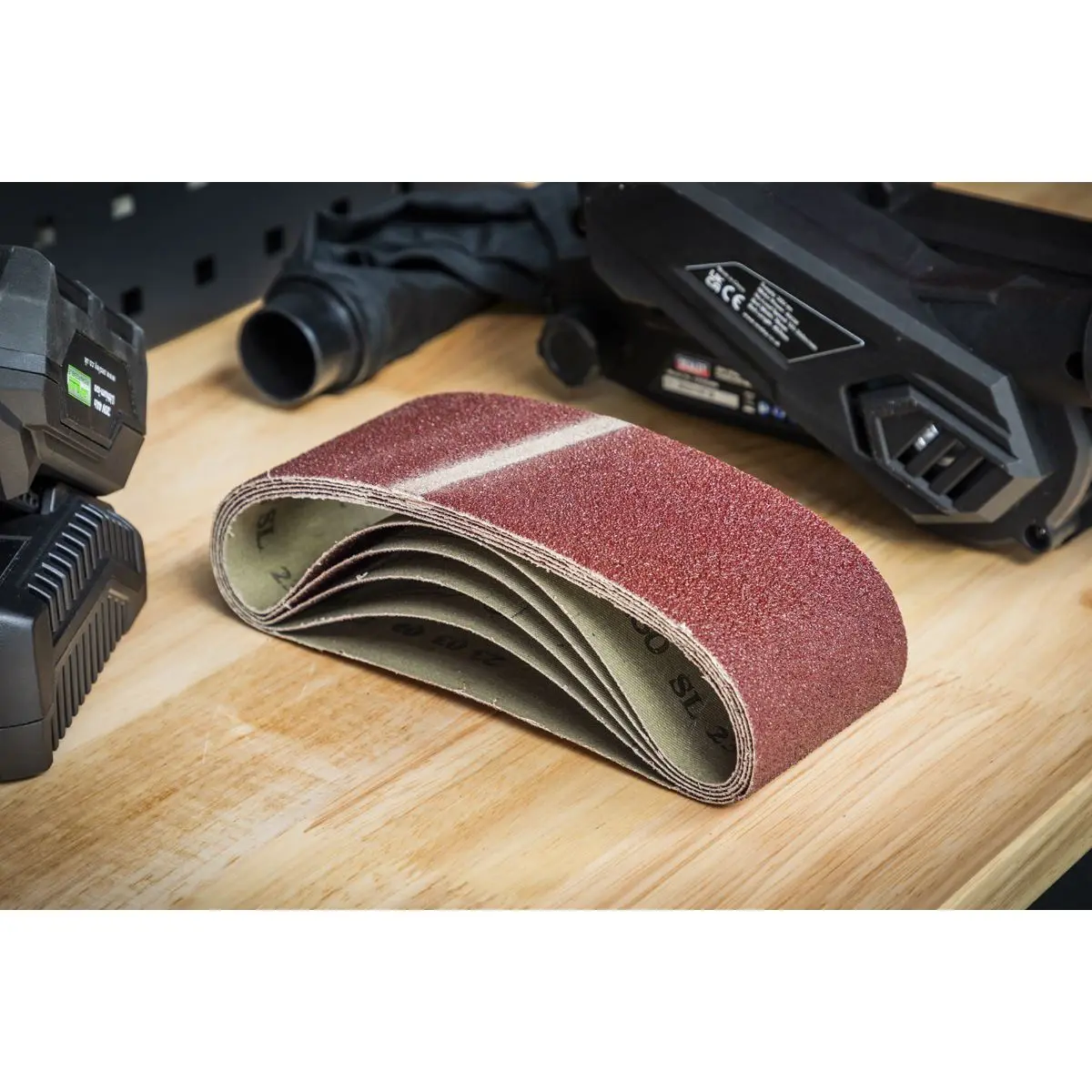 Sealey Sanding Belt 76 x 457mm 60Grit Pack of 5 - Image 7