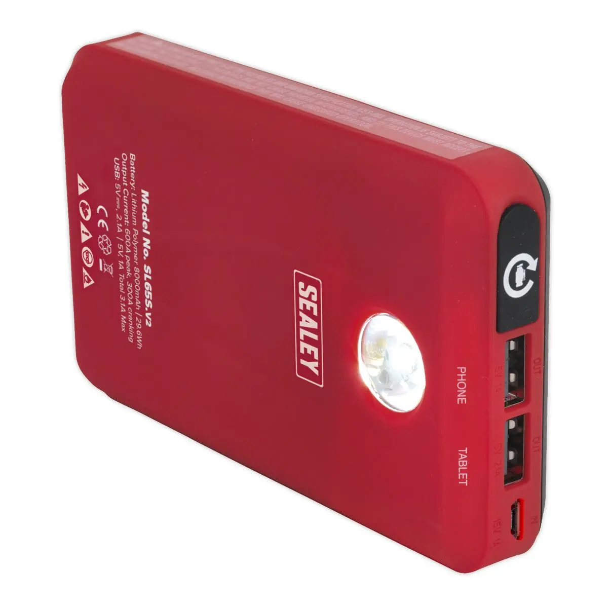 Sealey Schumacher 400A Lithium-Ion (LICOO2) Jump Starter Power Pack Compact - Image 4