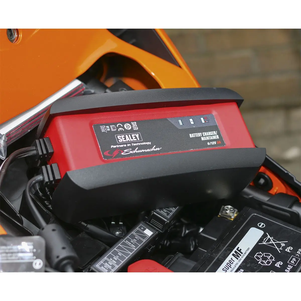 Sealey Schumacher Schumacher® Intelligent Speed Charge Battery Charger/Maintainer 2Amp 6/12V - Image 4