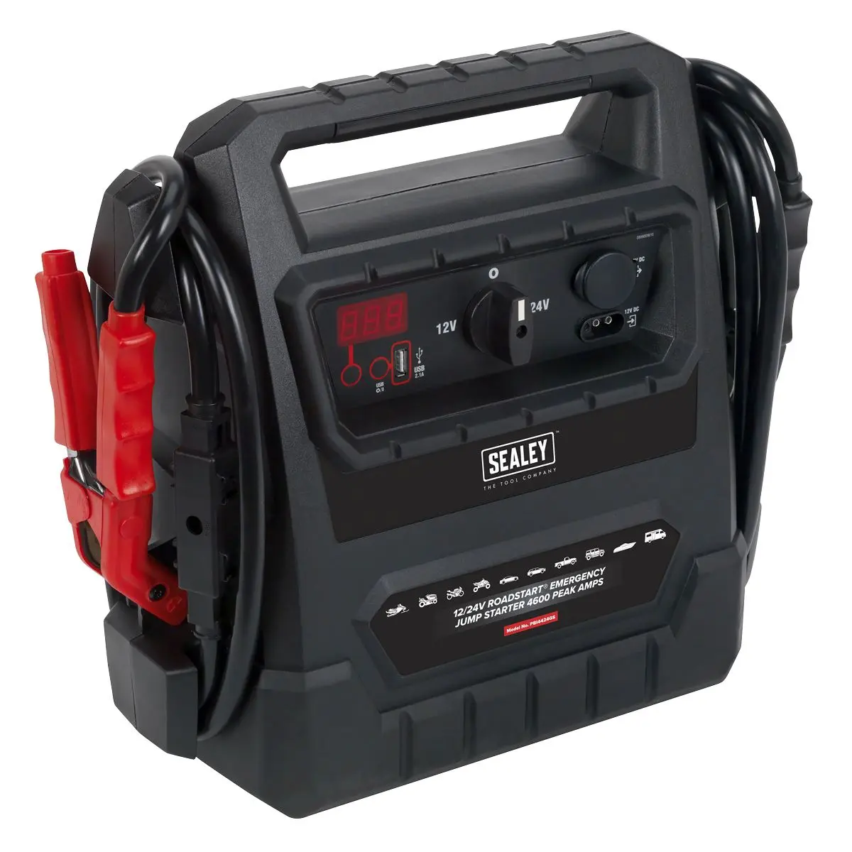 Sealey RoadStartĀ® Emergency Jump Starter 12/24V 4600 Peak Amps - DEKRA Approved