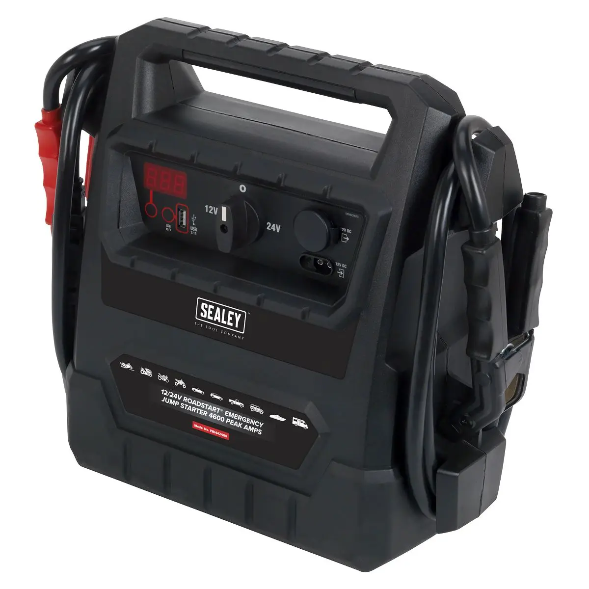 Sealey RoadStartĀ® Emergency Jump Starter 12/24V 4600 Peak Amps - DEKRA Approved - Image 2